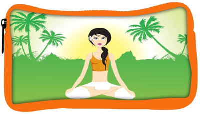 

Snoogg Eco Friendly Canvas Female Doing Yoga On Green Invirement Student Pen Pencil Case Coin Purse Pouch Cosmetic Makeup Bag (ORANGE) Pouch(Multicolor)
