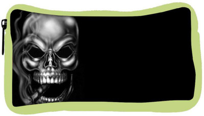 

Snoogg Eco Friendly Canvas Smoking Skull Designer Student Pen Pencil Case Coin Purse Pouch Cosmetic Makeup Bag (GREEN) Pouch(Multicolor)