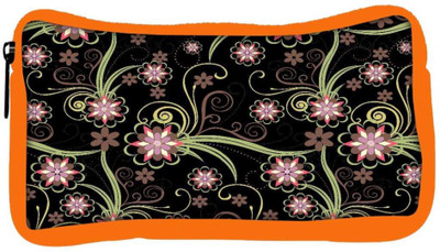 

Snoogg Eco Friendly Canvas Abstract Flowers In Black Designer Student Pen Pencil Case Coin Purse Pouch Cosmetic Makeup Bag (ORANGE) Pouch(Multicolor)