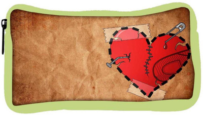 

Snoogg Eco Friendly Canvas Broken Heart Designer Student Pen Pencil Case Coin Purse Pouch Cosmetic Makeup Bag (GREEN) Pouch(Multicolor)