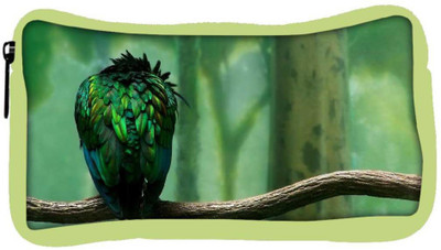 

Snoogg Eco Friendly Canvas Green Feathered Bird Designer Student Pen Pencil Case Coin Purse Pouch Cosmetic Makeup Bag (GREEN) Pouch(Multicolor)