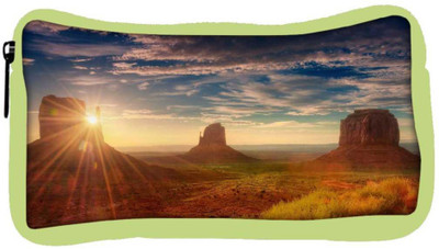 

Snoogg Eco Friendly Canvas Mountains Sunrise Designer Student Pen Pencil Case Coin Purse Pouch Cosmetic Makeup Bag (GREEN) Pouch(Multicolor)