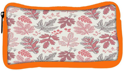 

Snoogg Eco Friendly Canvas Maroon Leaves Designer Student Pen Pencil Case Coin Purse Pouch Cosmetic Makeup Bag (ORANGE) Pouch(Multicolor)