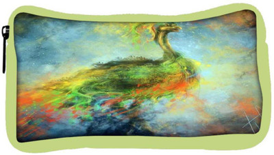 

Snoogg Eco Friendly Canvas Mysterious Peacock Designer Student Pen Pencil Case Coin Purse Pouch Cosmetic Makeup Bag (GREEN) Pouch(Multicolor)