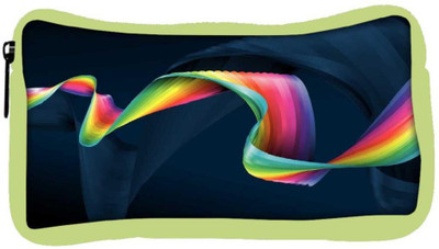 

Snoogg Eco Friendly Canvas Wavy Mixed Color Designer Student Pen Pencil Case Coin Purse Pouch Cosmetic Makeup Bag (GREEN) Pouch(Multicolor)