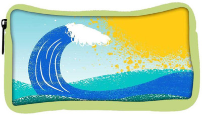 

Snoogg Eco Friendly Canvas Sea Waves Designer Student Pen Pencil Case Coin Purse Pouch Cosmetic Makeup Bag (GREEN) Pouch(Multicolor)