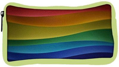 

Snoogg Eco Friendly Canvas Abstract Colorful Strips Designer Student Pen Pencil Case Coin Purse Pouch Cosmetic Makeup Bag (GREEN) Pouch(Multicolor)
