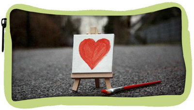 

Snoogg Eco Friendly Canvas Painted Heart Designer Student Pen Pencil Case Coin Purse Pouch Cosmetic Makeup Bag (GREEN) Pouch(Multicolor)