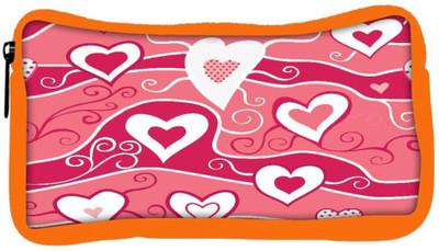 

Snoogg Eco Friendly Canvas White Heart Cream Pattern Designer Student Pen Pencil Case Coin Purse Pouch Cosmetic Makeup Bag (ORANGE) Pouch(Multicolor)