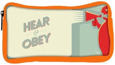 

Snoogg Eco Friendly Canvas Hear Obey Designer Student Pen Pencil Case Coin Purse Pouch Cosmetic Makeup Bag (ORANGE) Pouch(Multicolor)