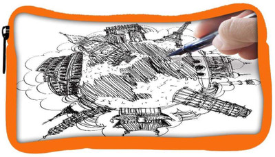 

Snoogg Eco Friendly Canvas Hand Drawing The Dream Travel Around The World Student Pen Pencil Case Coin Purse Pouch Cosmetic Makeup Bag (ORANGE) Pouch(Multicolor)