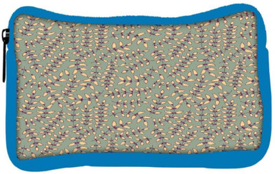 

Snoogg Eco Friendly Canvas Cream Small Leaves Designer Student Pen Pencil Case Coin Purse Pouch Cosmetic Makeup Bag (BLUE) Pouch(Multicolor)