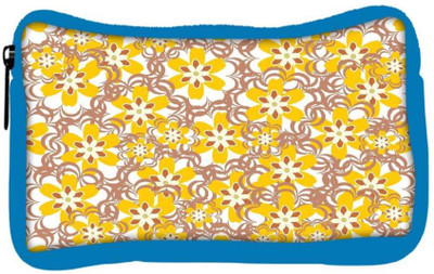 

Snoogg Eco Friendly Canvas Yellow Flowers Designer Student Pen Pencil Case Coin Purse Pouch Cosmetic Makeup Bag (BLUE) Pouch(Multicolor)