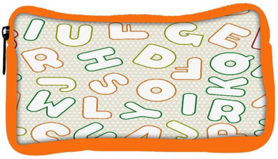 

Snoogg Eco Friendly Canvas White Alphabets Designer Student Pen Pencil Case Coin Purse Pouch Cosmetic Makeup Bag (ORANGE) Pouch(Multicolor)