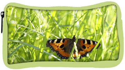 

Snoogg Eco Friendly Canvas Flying Butterfly Designer Student Pen Pencil Case Coin Purse Pouch Cosmetic Makeup Bag (GREEN) Pouch(Multicolor)