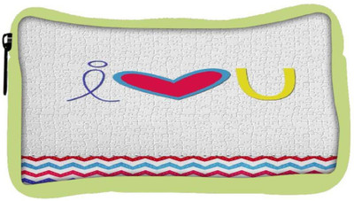 

Snoogg Eco Friendly Canvas I Love You White Student Pen Pencil Case Coin Purse Pouch Cosmetic Makeup Bag (GREEN) Pouch(Multicolor)