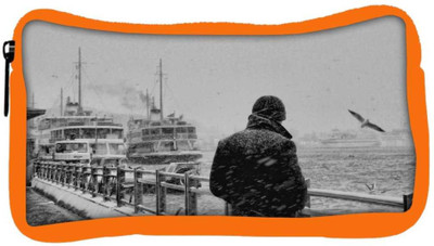

Snoogg Eco Friendly Canvas Man Waiting Designer Student Pen Pencil Case Coin Purse Pouch Cosmetic Makeup Bag (ORANGE) Pouch(Multicolor)