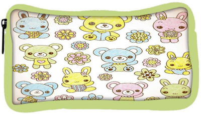 

Snoogg Eco Friendly Canvas Hand Drawn Teddy Bear Student Pen Pencil Case Coin Purse Pouch Cosmetic Makeup Bag (GREEN) Pouch(Multicolor)