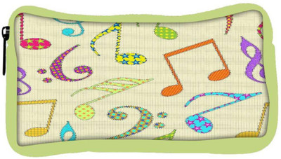 

Snoogg Eco Friendly Canvas Colorful Music Alphabets Designer Student Pen Pencil Case Coin Purse Pouch Cosmetic Makeup Bag (GREEN) Pouch(Multicolor)
