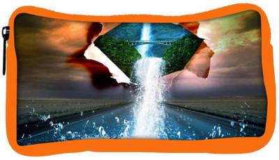 

Snoogg Eco Friendly Canvas Nature Water Pouring Designer Student Pen Pencil Case Coin Purse Pouch Cosmetic Makeup Bag (ORANGE) Pouch(Multicolor)
