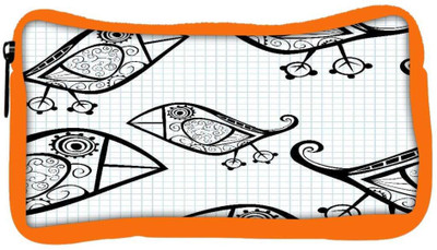 

Snoogg Eco Friendly Canvas White Bird Designer Student Pen Pencil Case Coin Purse Pouch Cosmetic Makeup Bag (ORANGE) Pouch(Multicolor)