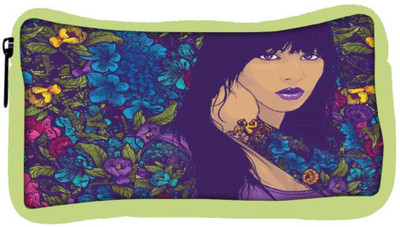 

Snoogg Eco Friendly Canvas Tattoo Flower Madam Student Pen Pencil Case Coin Purse Pouch Cosmetic Makeup Bag (GREEN) Pouch(Multicolor)