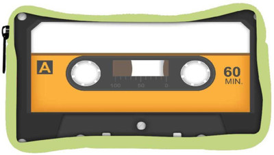 

Snoogg Eco Friendly Canvas Casette Tape Student Pen Pencil Case Coin Purse Pouch Cosmetic Makeup Bag (GREEN) Pouch(Multicolor)