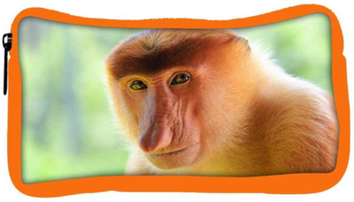 

Snoogg Eco Friendly Canvas Big Nose Monkey Designer Student Pen Pencil Case Coin Purse Pouch Cosmetic Makeup Bag (ORANGE) Pouch(Multicolor)