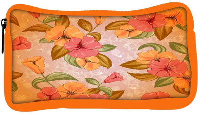 

Snoogg Eco Friendly Canvas Colorful Flowers Designer Student Pen Pencil Case Coin Purse Pouch Cosmetic Makeup Bag (ORANGE) Pouch(Multicolor)