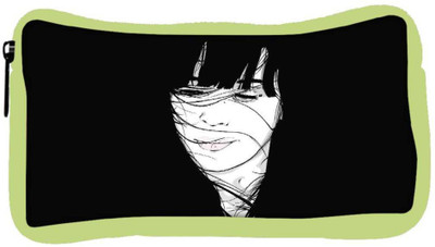 

Snoogg Eco Friendly Canvas Girl Hair Blown By The Wind Black Designer Student Pen Pencil Case Coin Purse Pouch Cosmetic Makeup Bag (GREEN) Pouch(Multicolor)