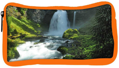 

Snoogg Eco Friendly Canvas Abstract Waterfall Designer Student Pen Pencil Case Coin Purse Pouch Cosmetic Makeup Bag (ORANGE) Pouch(Multicolor)
