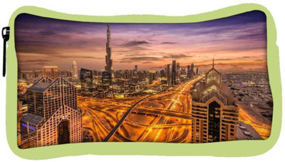 

Snoogg Eco Friendly Canvas Dubai Famous Road Designer Student Pen Pencil Case Coin Purse Pouch Cosmetic Makeup Bag (GREEN) Pouch(Multicolor)