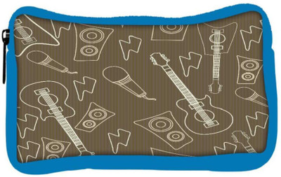 

Snoogg Eco Friendly Canvas Huitar And Mike Designer Student Pen Pencil Case Coin Purse Pouch Cosmetic Makeup Bag (BLUE) Pouch(Multicolor)