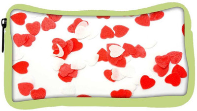 

Snoogg Eco Friendly Canvas Plenty Of Love Hearts Designer Student Pen Pencil Case Coin Purse Pouch Cosmetic Makeup Bag (GREEN) Pouch(Multicolor)