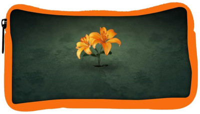 

Snoogg Eco Friendly Canvas Simple Flower Designer Student Pen Pencil Case Coin Purse Pouch Cosmetic Makeup Bag (ORANGE) Pouch(Multicolor)