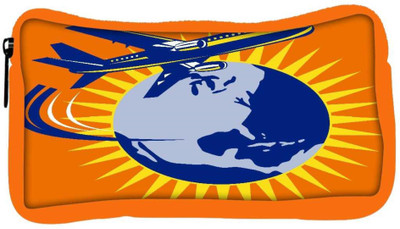 

Snoogg Eco Friendly Canvas Commercial Jet Plane Airliner Flying Globe Student Pen Pencil Case Coin Purse Pouch Cosmetic Makeup Bag (ORANGE) Pouch(Multicolor)