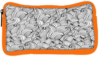 

Snoogg Eco Friendly Canvas White Abstarct Pattern Designer Student Pen Pencil Case Coin Purse Pouch Cosmetic Makeup Bag (ORANGE) Pouch(Multicolor)
