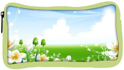 

Snoogg Eco Friendly Canvas White Flower Garden Designer Student Pen Pencil Case Coin Purse Pouch Cosmetic Makeup Bag (GREEN) Pouch(Multicolor)