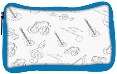 

Snoogg Eco Friendly Canvas White Music Designer Student Pen Pencil Case Coin Purse Pouch Cosmetic Makeup Bag (BLUE) Pouch(Multicolor)