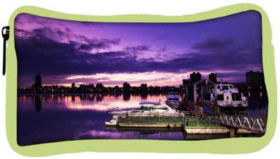 

Snoogg Eco Friendly Canvas Nite Sea View Designer Student Pen Pencil Case Coin Purse Pouch Cosmetic Makeup Bag (GREEN) Pouch(Multicolor)