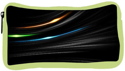 

Snoogg Eco Friendly Canvas Multicolor Light In Black Background Designer Student Pen Pencil Case Coin Purse Pouch Cosmetic Makeup Bag (GREEN) Pouch(Multicolor)