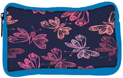 

Snoogg Eco Friendly Canvas Throws Butterflies Designer Student Pen Pencil Case Coin Purse Pouch Cosmetic Makeup Bag (BLUE) Pouch(Multicolor)