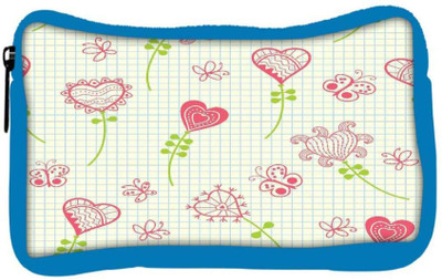 

Snoogg Eco Friendly Canvas Hearts And Butterflier Designer Student Pen Pencil Case Coin Purse Pouch Cosmetic Makeup Bag (BLUE) Pouch(Multicolor)