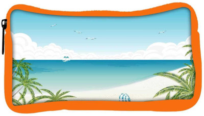 

Snoogg Eco Friendly Canvas Beach Side View Designer Student Pen Pencil Case Coin Purse Pouch Cosmetic Makeup Bag (ORANGE) Pouch(Multicolor)