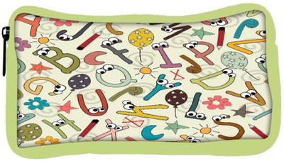 

Snoogg Eco Friendly Canvas Alphabets Eyes Designer Student Pen Pencil Case Coin Purse Pouch Cosmetic Makeup Bag (GREEN) Pouch(Multicolor)