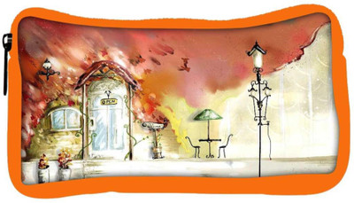

Snoogg Eco Friendly Canvas Open Door Designer Student Pen Pencil Case Coin Purse Pouch Cosmetic Makeup Bag (ORANGE) Pouch(Multicolor)