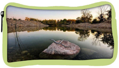 

Snoogg Eco Friendly Canvas Rock In The River Designer Student Pen Pencil Case Coin Purse Pouch Cosmetic Makeup Bag (GREEN) Pouch(Multicolor)