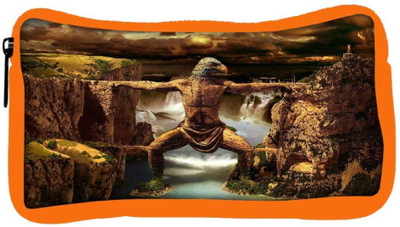 

Snoogg Eco Friendly Canvas Mountain Man Designer Student Pen Pencil Case Coin Purse Pouch Cosmetic Makeup Bag (ORANGE) Pouch(Multicolor)