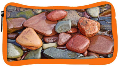 

Snoogg Eco Friendly Canvas Colorful Stone Designer Student Pen Pencil Case Coin Purse Pouch Cosmetic Makeup Bag (ORANGE) Pouch(Multicolor)