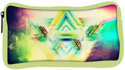 

Snoogg Eco Friendly Canvas Triangles On Colorful Smoke Abstract Designer Student Pen Pencil Case Coin Purse Pouch Cosmetic Makeup Bag (GREEN) Pouch(Multicolor)